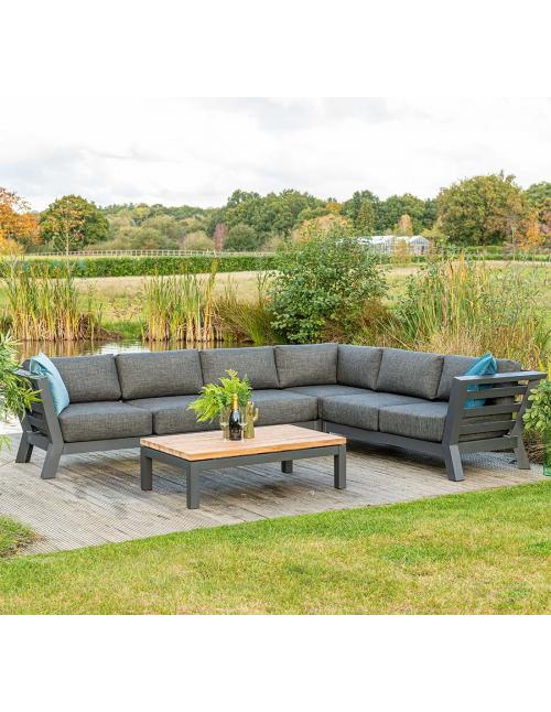 4 Seasons Meteoro Large Modular Corner Set with Teak
