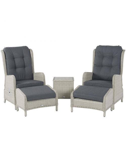 Bramblecrest Chedworth Dove Grey Deluxe Recliner Set