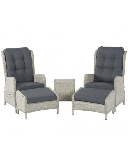 Bramblecrest Chedworth Dove Grey Deluxe Recliner Set