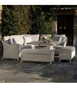 Bramblecrest Monterey Sandstone Casual Dining Set with Square Adjustable Table