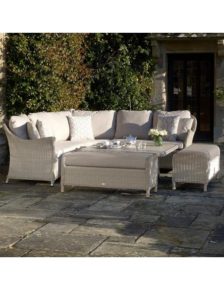 Bramblecrest Monterey Sandstone Casual Dining Set with Square Adjustable Table