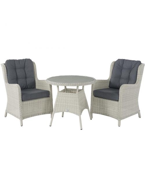 Bramblecrest Chedworth Dove Grey 2 Seater Dining Set