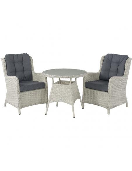 Bramblecrest Chedworth Dove Grey 2 Seater Dining Set
