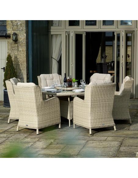Bramblecrest Chedworth Sandstone 6 Seater Dining Set