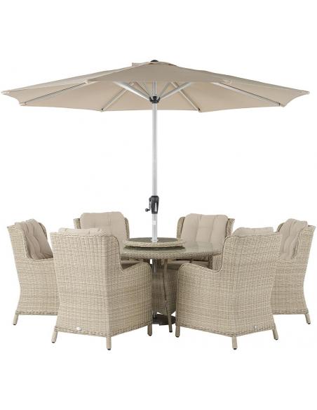Bramblecrest Chedworth Sandstone 6 Seater Dining Set