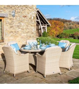 Bramblecrest Monterey Sandstone 6 Seater Dining Set