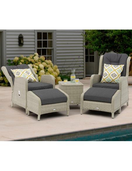 Bramblecrest Chedworth Dove Grey Deluxe Recliner Set