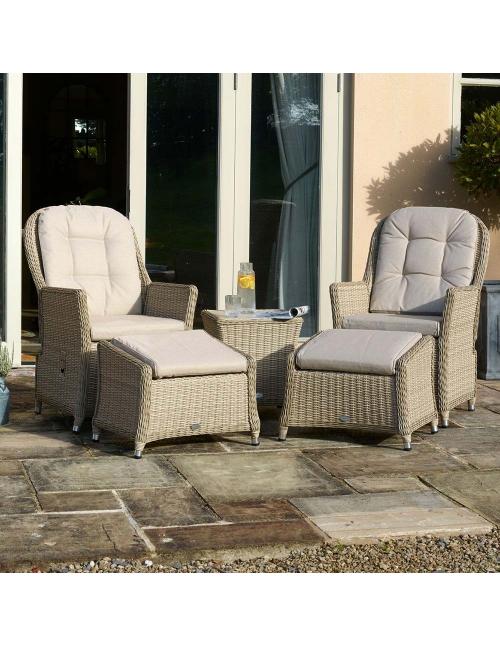 Bramblecrest Monterey Sandstone Hi-Back Recliner Chairs (Set of 2)