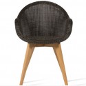 Vincent Sheppard Edgard Dining Chair with Teak Base - Mocca
