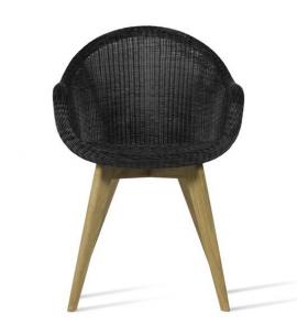 Vincent Sheppard Edgard Dining Chair with Teak Base - Black