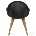 Vincent Sheppard Edgard Dining Chair with Teak Base - Black