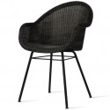 Vincent Sheppard Edgard Dining Chair Steel A Base - Mocca