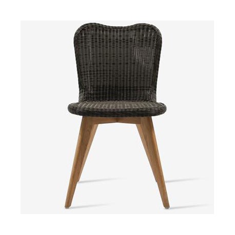 Vincent Sheppard Lena Dining Chair with Teak Base - Mocca