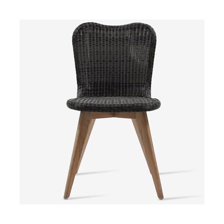 Vincent Sheppard Lena Dining Chair with Teak Base - Black