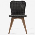 Vincent Sheppard Lena Dining Chair with Teak Base - Black