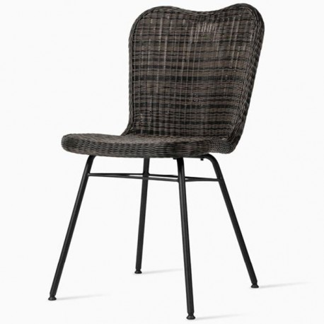 Vincent Sheppard Lena Dining Chair Steel A Base - Mocca