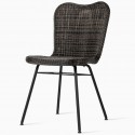 Vincent Sheppard Lena Dining Chair Steel A Base - Mocca