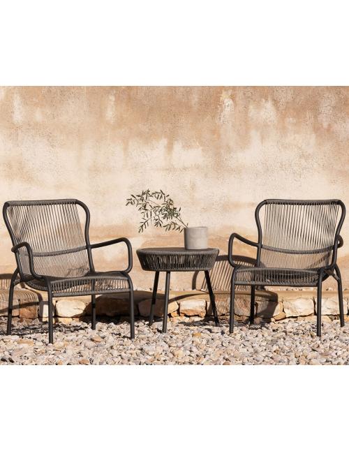 Vincent Sheppard Loop Rope Side Table Fossil Grey