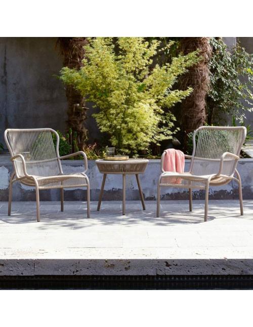 Vincent Sheppard Loop Side Table Rope 51 DIA Taupe