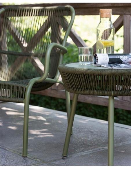 Vincent Sheppard Loop Side Table Rope 51 DIA Moss