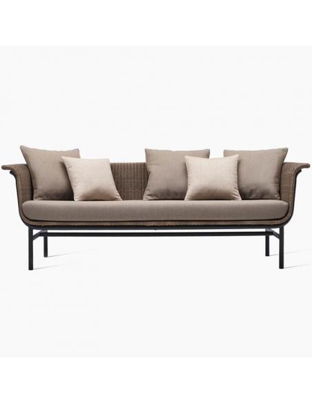 Vincent Sheppard Wicked Sofa in Taupe with Charcoal Frame inc. Seat Cushion