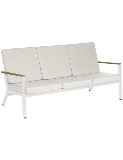 Barlow Tyrie Aura Lounge Three Seater Settee - Arctic White/Pearl