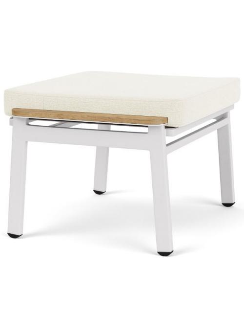 Barlow Tyrie Aura Lounge Ottoman - Arctic White/Pearl