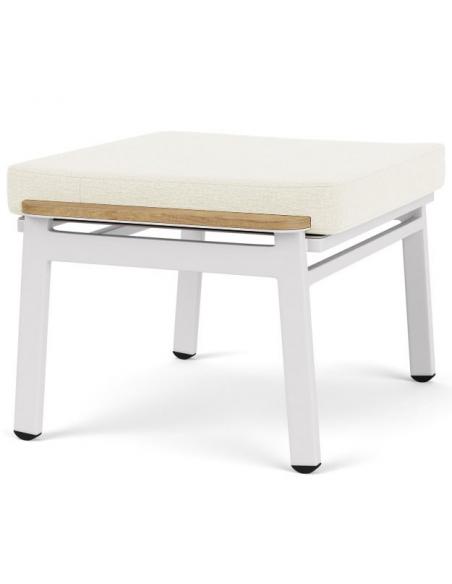 Barlow Tyrie Aura Lounge Ottoman - Arctic White/Pearl