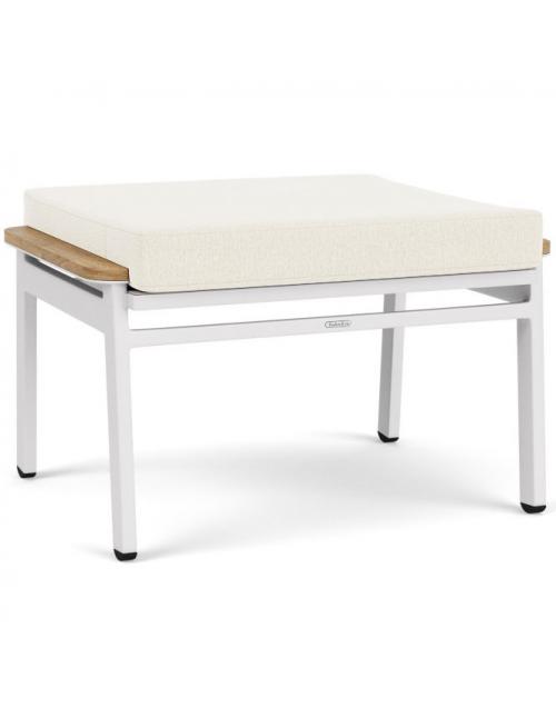 Barlow Tyrie Aura Lounge Ottoman - Arctic White/Pearl