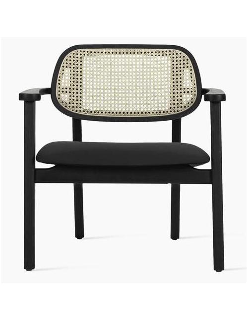 Vincent Sheppard Titus Lounge Chair Black Oak with Custom Padded Seat