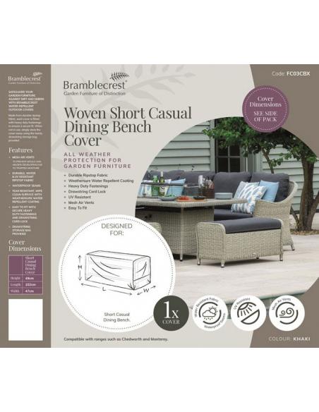 Bramblecrest Short Casual Dining Bench Cover FC03CBX