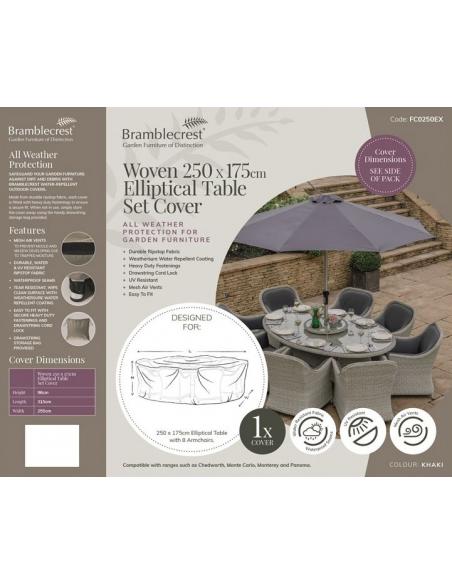 Bramblecrest 250 x 175cm Elliptical Table Set Cover FC0250EX