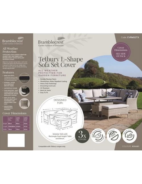 Bramblecrest Tetbury L Shape Sofa Set Covers CVRMS2TX