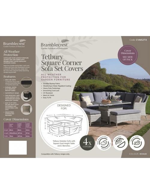 Bramblecrest Tetbury Square Sofa Set Covers CVMS2TX