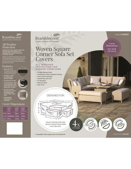 Bramblecrest Chedworth Square Sofa Set Covers CVMS2X
