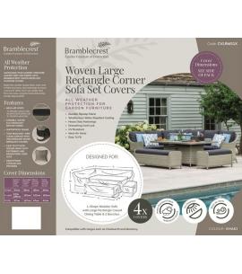 Bramblecrest Large Rectangle Fire Pit Set Covers - Long Right CVLRMS1X