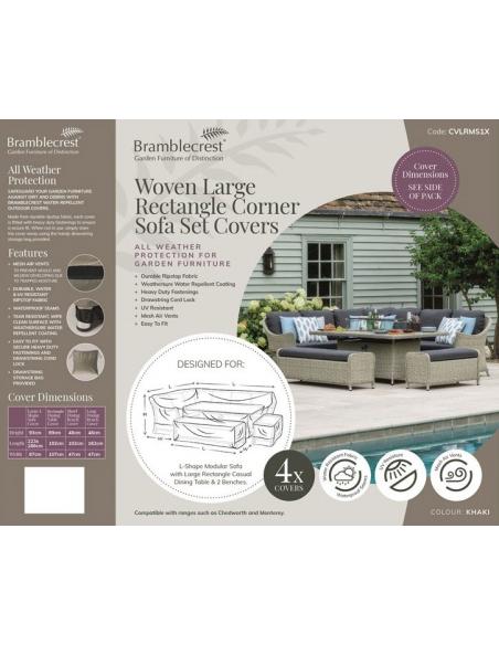 Bramblecrest Large Rectangle Fire Pit Set Covers  - Long Right CVLRMS1X