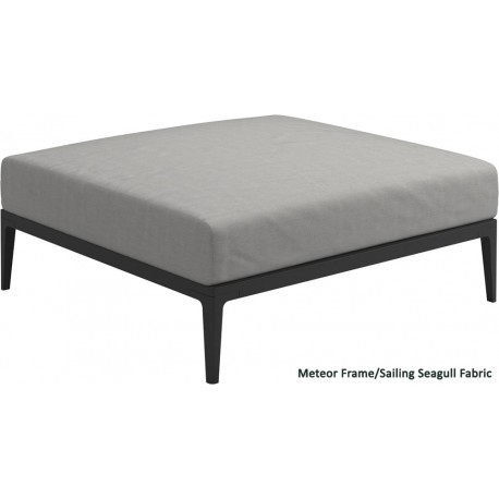 Gloster Grid Ottoman (Meteor Frame)