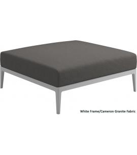 Gloster Grid Ottoman (White Frame)