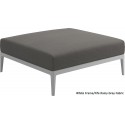 Gloster Grid Ottoman (White Frame)