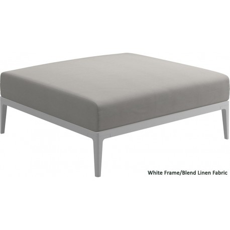 Gloster Grid Ottoman (White Frame)