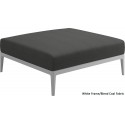 Gloster Grid Ottoman (White Frame)
