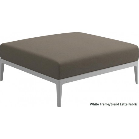 Gloster Grid Ottoman (White Frame)