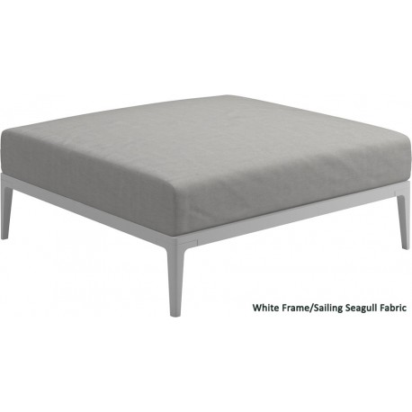 Gloster Grid Ottoman (White Frame)