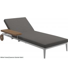 Gloster Grid Lounger (White Frame)