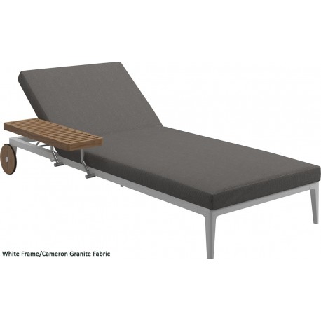 Gloster Grid Lounger (White Frame)