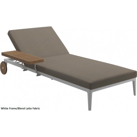 Gloster Grid Lounger (White Frame)