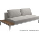 Gloster Grid Left/Right End Table Unit Teak (White Frame)