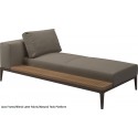 Gloster Grid Left/Right Chaise Unit Teak (Java Frame)
