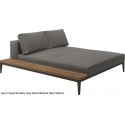 Gloster Grid Left/Right Chill Chaise Unit Teak (Java Frame)